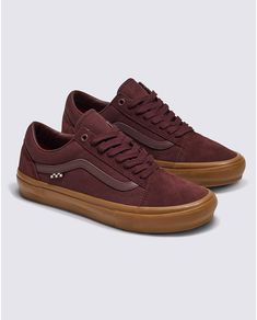 Brown Vans Skate Shoes With Gum Sole, Vans Brown Skate Shoes With Gum Sole, Vans Store, Vans Old Skool, Old Skool, Clothes