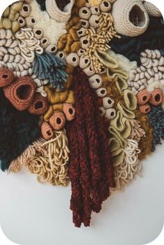 there is a piece of art made out of yarn