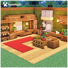 a living room is shown in minecraft