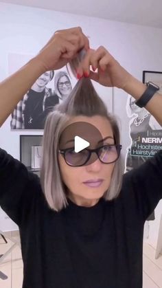 Medium Length Tutorial Hairstyles, Long Bob Hair Updo, Bob Hairstyles Updo Ideas, Updo Tutorial For Short Hair, Easy Hair For Short Hair, Hair Styles For Medium Length Videos, Long Bob Hair Styling Ideas, Hairstyle For Shoulder Length Hair Easy, Front Hair Styles Short Hair