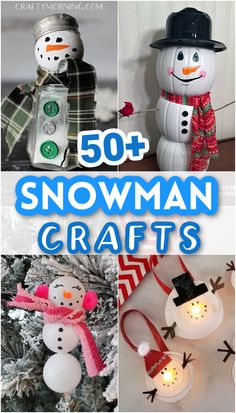 snowman crafts for kids that are easy to make and great for the holiday season