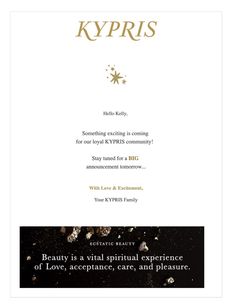 the back cover of kypris's book, beauty is a virtual experience of love, appearance, and pleasure