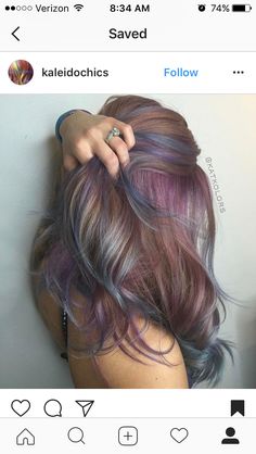 Purple Brown Hair, Purple Hair Highlights, Underlights Hair, Hair Colorful, Dusty Lilac, Purple Highlights, Lilac Hair, Hair Color And Cut, Brown Hair With Highlights