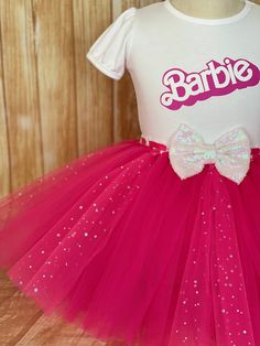 Barbie Birthday Tutu Outfit by Little Ladybug Tutus. Please check our website's home page for current turnaround time. Since all items are handmade at the time of purchase, there is a production time that varies. I hope my customers all understand that I am a one woman shop and create my items to surpass expectations. Every item ordered is handmade at the time of purchase. I also hope you understand that the wait is worth it! Shipping Information We offer FREE SHIPPING on all orders within the U Barbie Tutu Outfit, Barbie Birthday Party 3 Year, Barbie 1st Birthday Party Ideas, Barbie Tutu, Ladybug Tutu, Barbie Pageant, Kid Birthday Outfits, Dresses Halloween, Birthday Skirt