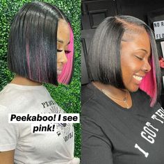 Pink Peekaboo Highlights, Pink Peekaboo, Closure Bob, Lace Closure Bob, Color Bob, Bob Straight, Wig Material, Short Curly Bob, Pink Wig