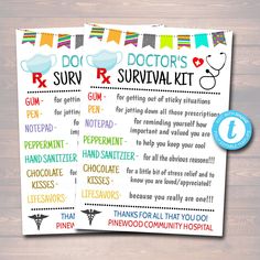 two doctors survival kit printables for kids