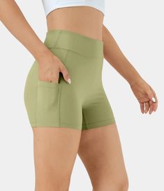 Discover Women’s Softlyzero™ Airy High Waisted Side Pocket Plain Cool Touch Yoga Shorts 3.5"-UPF50+ at Halara, Crowd-Approved Affordable Choices Made For What Moves You. Womens Biker Shorts, Black Biker Shorts, Tennis Shorts, Plain Shorts, Pilates Yoga, Leg Work, Golf Skirts, Shorts Womens, Casual Athletic