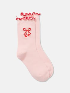 Style your outfit with these cool socks * Print * Lettuce hem Bow Stacking, Sock Ideas, Socks Print, Style Your Outfit, Pretty Socks, Sleepwear Women Pajamas, Adidas Socks, Womens Socks, Pink Socks