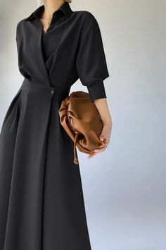 Long Skirt Elegant, Sukienki Maksi, Shirt Dress Long Sleeve, Shirt Dress Long, Skirt Elegant, Dress Graduation, French Dress, Chique Outfits, Mode Boho