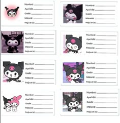 an animal character worksheet with pictures on it