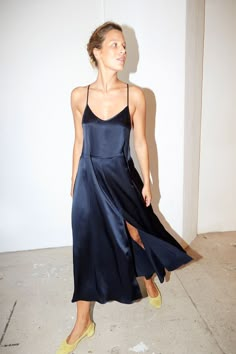 Blue Moon Slip Dress – DATURA Blue Slip Dress, Beautiful Cocktail Dresses, Fancy Gowns, Timeless Dress, Satin Slip Dress, Looks Style, Blue Moon, Beautiful Gowns, Get Dressed