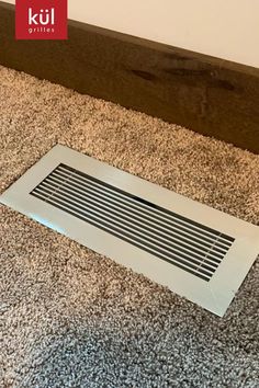 Floor Vent on a dark grey carpet Floor Vents Ideas, Blonde Flooring, Air Return