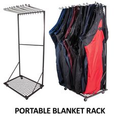 the portable garment rack is full of clothes and coats for sale on ebayshop com