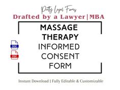 Massage Informed Consent Template, Massage Therapy Intake, Spa Consent Form, Massage Therapy Informed Consent Masseuse Spa Patient Intake - Etsy Massage Prices List, Spa Intake Forms, Massage Therapy Business Plan, Massage Client Intake Form