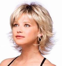 Image result for Feathered Shag Style for Over 50 | Short thin hair, Short hair with layers ... Short Haircuts With Bangs, Hair Length Chart, Short Hairdos, Cute Hairstyles For Medium Hair, Curly Hair With Bangs, Haircuts With Bangs, Short Bob Hairstyles, Long Hair Cuts