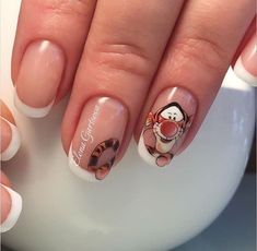 Nails Design Disney, Nail Designs For Short Nails, Designs For Short Nails, Animal Nail Art, Elegant Nail Designs, Ideas Nails