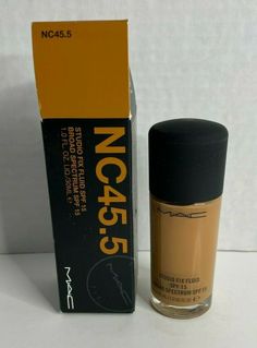 Our eBay Store About Us Contact Us NC 45.5  tanned bronze with neutral undertone for dark skin (neutral-cool) We put M∙A∙C Studio Fix Fluid SPF 15 to the ultimate test of seeing how long it wears and, not surprisingly, the formula lasts for a full 24 hours! This modern foundation combines a matte finish and medium-to-full buildable coverage with broad spectrum SPF 15 protection. Applies, builds and blends easily and evenly while controlling shine. Coverage Full Coverage Features Mineral, Non-com Neutral Undertone, Mac Foundation, Studio Fix, New Mac, Neutral Undertones, Spf 15, Ebay Store, Foundation, Mac