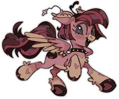 the pinkie pony is flying through the air with her wings spread out and eyes wide open