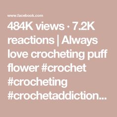 the text reads, 48k views 72k reactions always love crochet flower croche