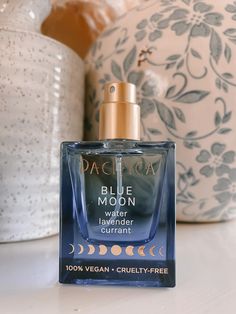 Pacficia Blue Moon Perfume review. Blueberry Perfume, Moon Perfume, Perfume Guide, Pacifica Beauty, Vegan Perfume, Blue Perfume, Blue Morpho