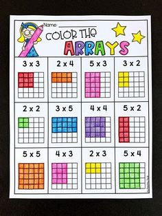 multiplication worksheets printable Array Math, Array Worksheets, Multiplication Arrays