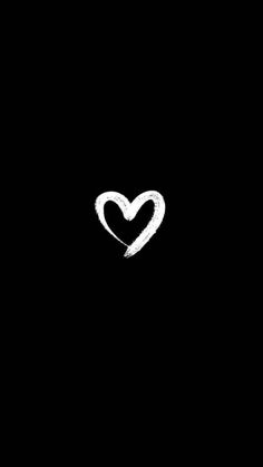 a white heart on a black background