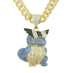 Material: Alloy Fashion Element: Little Dinosaur Style: Hip Hop Hip Hop Chains, Cuban Link Necklace, Custom Bling, Diamond Bling, Animal Pendant, Style Hip Hop, Star Chain, Gold Chains For Men, Miami Cuban