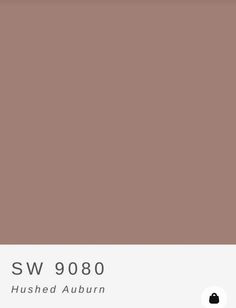 a brown color is shown with the words sw900 hushed auburn on it