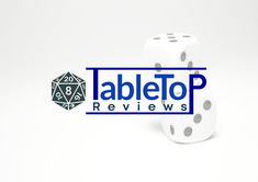 two white dices sitting on top of each other next to the table top news logo