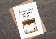 a card with an illustration of a toaster on it that says, the world needs more people like you