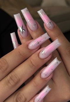 You've seen aura nails on celebrities and influencers, but you need more inspo? Read on for 25 of our favorite design ideas. Aura Nails Designs, New French Manicure, White Aura, Aura Nails, Long Square Nails, Long Acrylic Nail Designs, Square Nail Designs, Pink Aura, French Tips