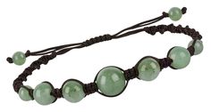 PRICES MAY VARY. Feng Shui Green Big ball Jade beads bracelet, knotted bracelet Length: 7-10 Inches, Adjustable Dark Brown Cord Bracelet Green pouch packaging for storage and a nice gift presentation A great gift for Valentines's Day, Thanksgiving, Motherâs Day, Christmas, Engagement, Vacation, Anniversary Day and Birthday Due to the natural property of the stone and handcarved nature, each of them might have difference. In this bracelet, each bead is hand picked.Green Jade is a wonderful balanc Cheap Jade Bracelet With Natural Stones, Cheap Beaded Jade Bracelets, Jade Bracelets With Natural Stones For Meditation, Cheap Spiritual Jade Bracelets, Spiritual Green Jade Crystal Bracelet, Pouch Packaging, Lucky Stone, Big Balls, Bracelet Knots