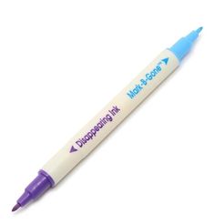 a blue and white pen with writing on the tip that says decopopping ink