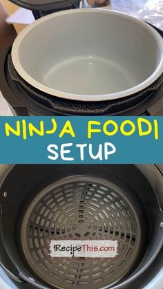 the ninja foodi set up is ready to be put in an air fryer