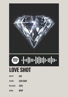 the poster for love shot's upcoming album, featuring an image of a diamond