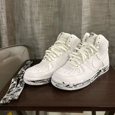 Smoke Free Home. No Box. Like New Condition. Shoes Nike Air Force, Nike Air Force 1 High, Shoes Nike Air, Air Force 1 High, Dip Dye, Shoes Nike, Nike Air Force 1, White Nikes, Air Force 1