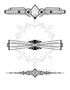 art deco design elements in black and white