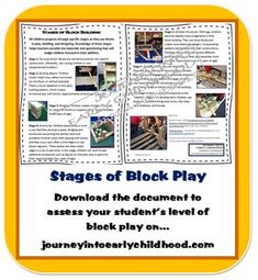 a poster with instructions on how to use the block play