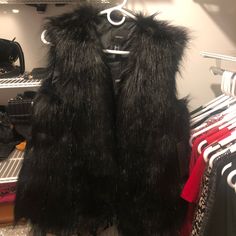 Faux Fur Vest, Black, Size Small. True To Size, Fits Sizes 2-4. No Snaps/Closure. Brand New, Never Worn With Tags. Chic Outerwear With Faux Fur Lining For Night Out, Chic Faux Fur Outerwear For Night Out, Fall Outerwear With Faux Fur Trim For Night Out, Spring Outerwear With Faux Fur Trim For Night Out, Fall Faux Fur Outerwear For Night Out, Winter Faux Fur Outerwear For Night Out, Faux Fur Trim Outerwear For Fall Night Out, Faux Fur Outerwear For Night Out In Fall, Winter Night Out Faux Fur Outerwear