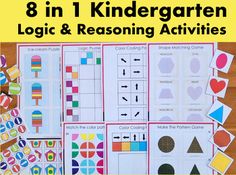 the 8 in 1 printable worksheet for learning numbers, shapes and more