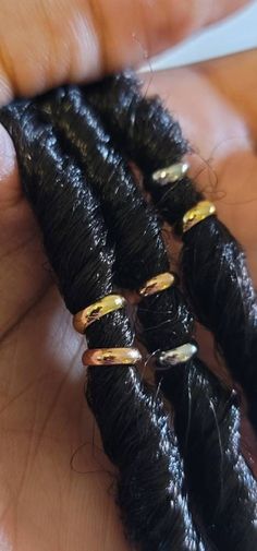 Stainless Steel Beads For Small/Medium Locs, Twist, Braids, Faux Locs, Goddess Locs etc... *Set of 20 beads *3mm/4mm/5mm/6mm/8mm inner hole *6mm is slightly smaller than a 7mm #2 Pencil *Available in copper, silver & gold *Also great for jewelry and other DIY projects *For a set of 10 see listing here: https://www.etsy.com/Beaditwearitloveit/listing/1097496243/10-stainless-steel-loc-beads-dreadlock?utm_source=Copy&utm_medium=ListingManager&utm_campaign=Share&utm_term=so.lmsm&share_time=165075889 Small Medium Locs, Loc Aesthetic, Hair Jewelry For Locs, Beads For Braids, Medium Locs, Faux Locs Goddess, Loc Accessories, Locs Goddess, Loc Beads