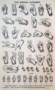 an old book with instructions on how to do the hand sign and other hands in different positions