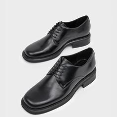 Vagabond ELLIS - Women's BLACK LEATHER Goat Leather, Ballerinas, Cow Leather, Derby, Black Leather, Pumps, Women Shoes, Leather, Black