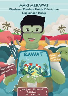 a cartoon character holding up a sign with the words rawat written on it in front of