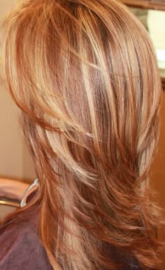 Auburn Silver Hair, Red And Blonde Streaks, Ginger Lowlights In Blonde Hair, Light Red Hair With Highlights, Blonde Auburn Balayage, Red Head Hair Color Ideas, Red Highlights In Blonde Hair, Auburn Hair With Blonde Highlights, Red Hair With Blonde Highlights