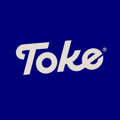 the toke logo on a blue background