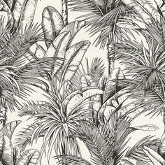 Sample Serra White Palm Wallpaper Palm Wallpaper, Go Wallpaper, Wallpaper For Sale, Tropical Wallpaper, Blue Backdrops, Ink Blot, Tropical Design, Wallpaper Calculator, Woven Wallpaper