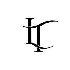 the letter h is made up of two lines and has been drawn in black ink