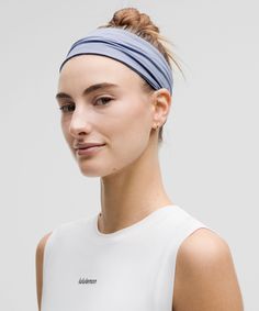 High Performance Means No Distractions. Keep Your Hair Off Your Face, Sweat Out Of Your Eyes, And The Focus On Your Workout With This Wide Headband. Designed For Training. Velvety-Soft Flocking On The Interior Helps Keep It Comfortably Secure During Workouts. Wider At The Front And Narrower At The Back For Maximum Coverage And Minimal Bulk. | License to Train Wide Headband Bulk Fabric, No Distractions, Running In Cold Weather, Tennis Shop, Tank Top Dress, Wide Headband, Running Workout, Blue Willow, Back Women