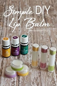 Easy recipe on how to make your own lip balm! A delicious lip balm that you'll know exactly what's going into it! Great deals on on Essential Oils! Diy Essentials, Young Living Oils